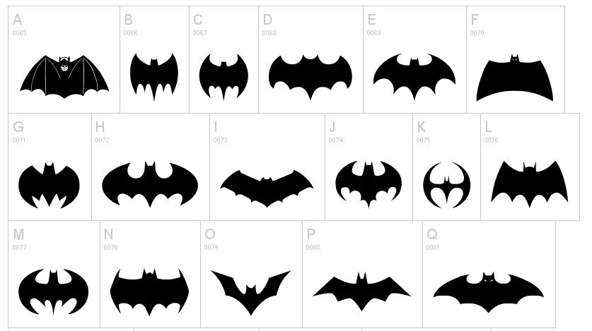 Batman Logo Cliparts Dingbats 
