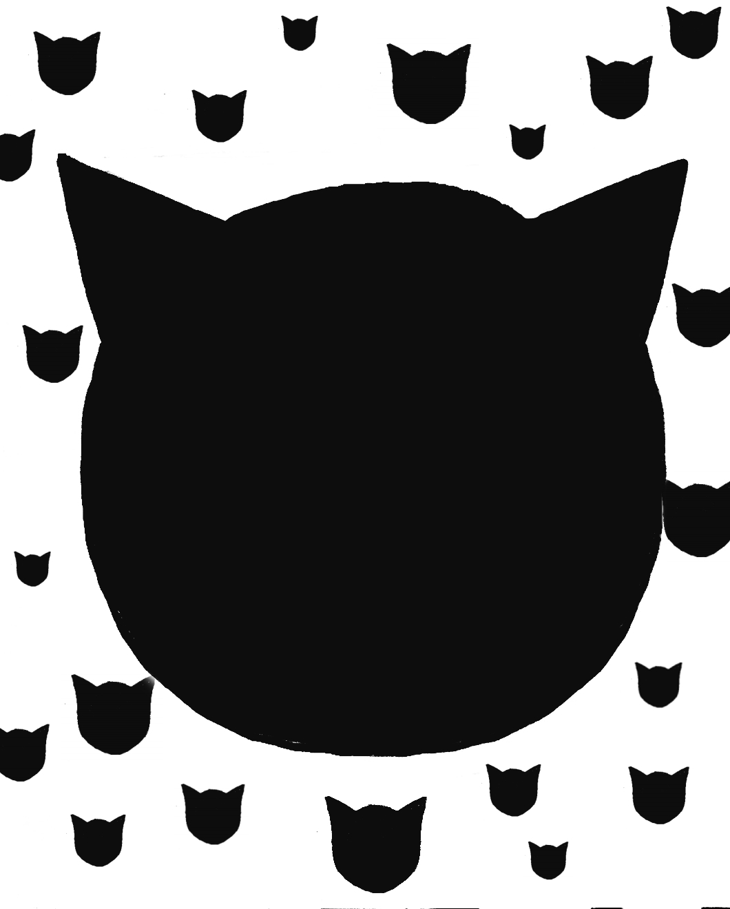 Cat Head Silhouette - Clipart library 