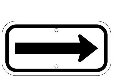 Supplemental Parking Space directional Arrow, Parking, Arrow Sign