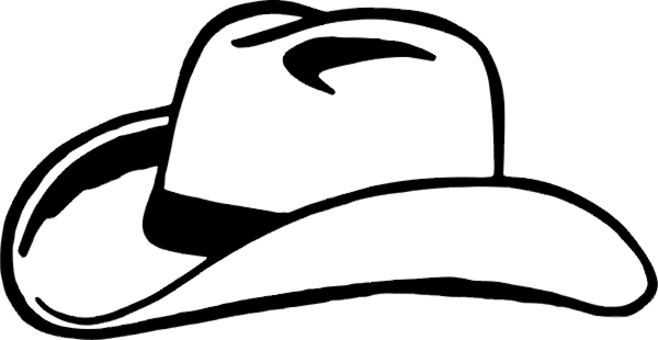 cowboy hat clipart black and white - Clip Art Library