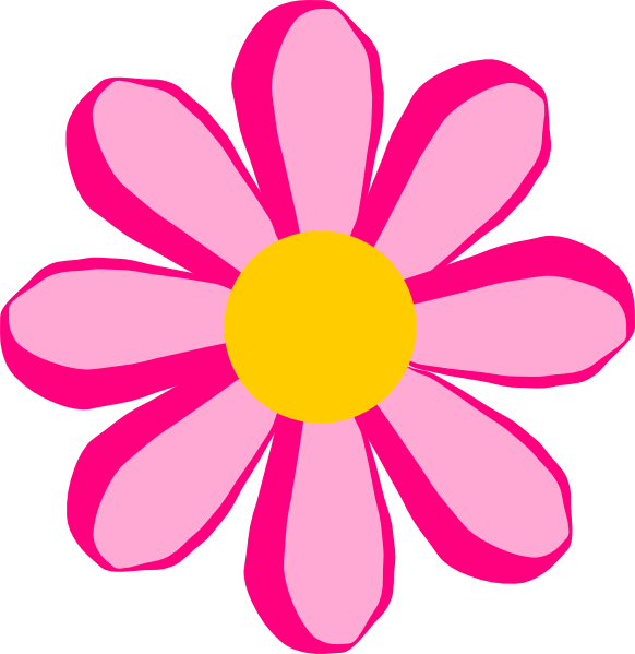 Pink Flower 2 clip art - vector clip art online, royalty free 