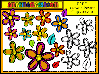 The Blog: FREE Flower Power Clip Art Set