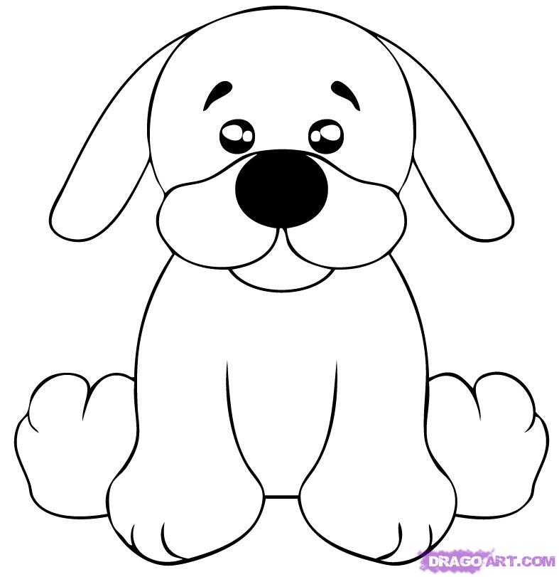 How to Draw a Puppy, Step by Step, Webkinz, Cartoons, Draw Cartoon 