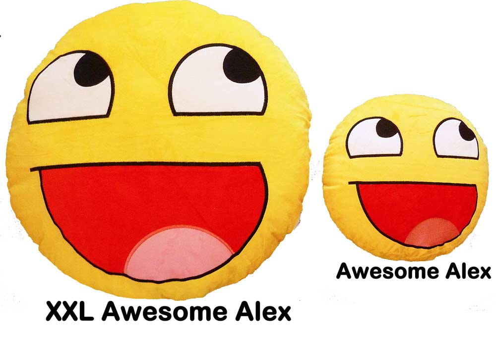 moodrush - XXL Awesome EPIC Face Smiley Pillow Cushion Nerd Shop