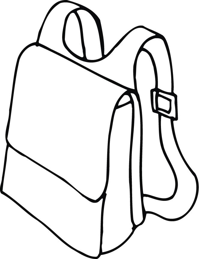 school bag clip art black and white