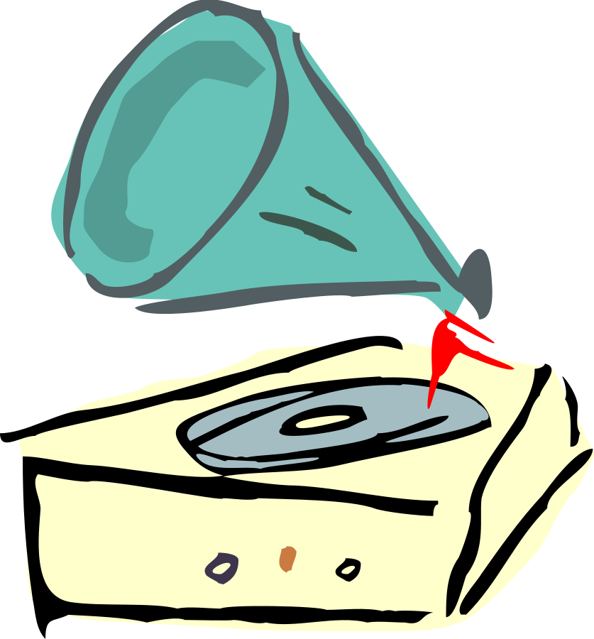 Record Player Clipart, vector clip art online, royalty free design 