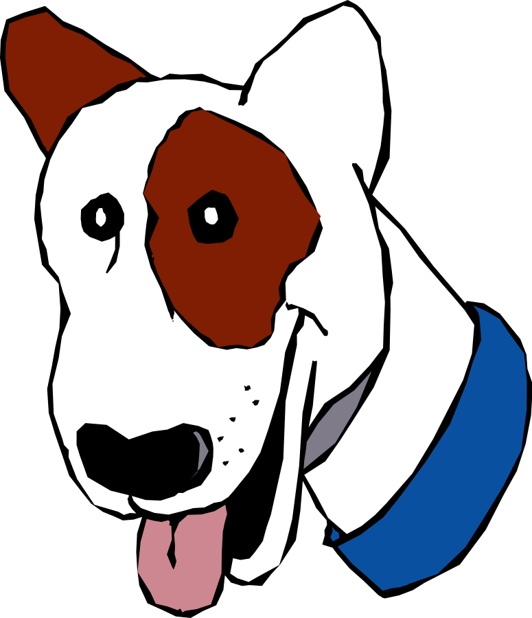 Cartoon Dog Head Clipart, vector clip art online, royalty free 