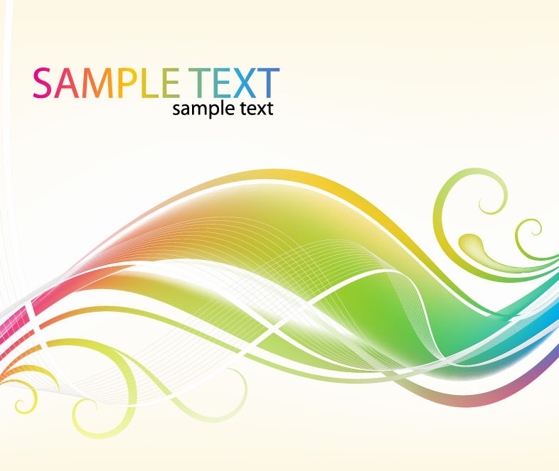 Abstract Colorful Swirl Waves Vector Background | Free Vector 