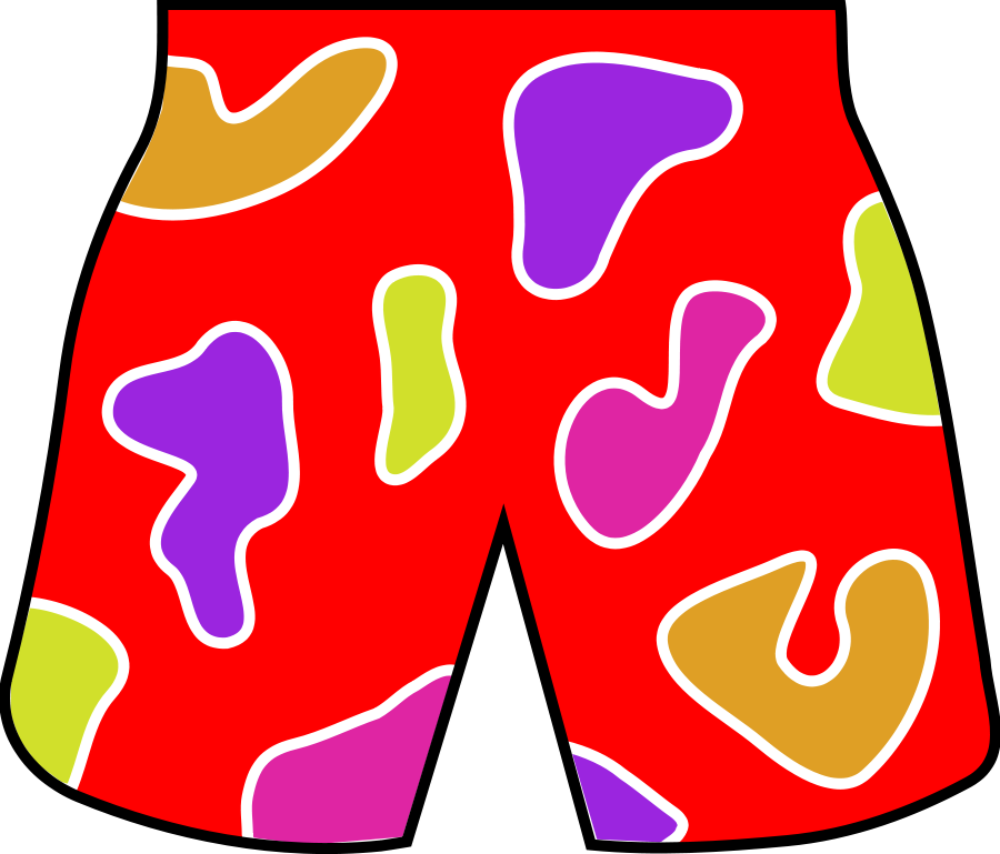 Colorful beach shorts Clipart, vector clip art online, royalty 