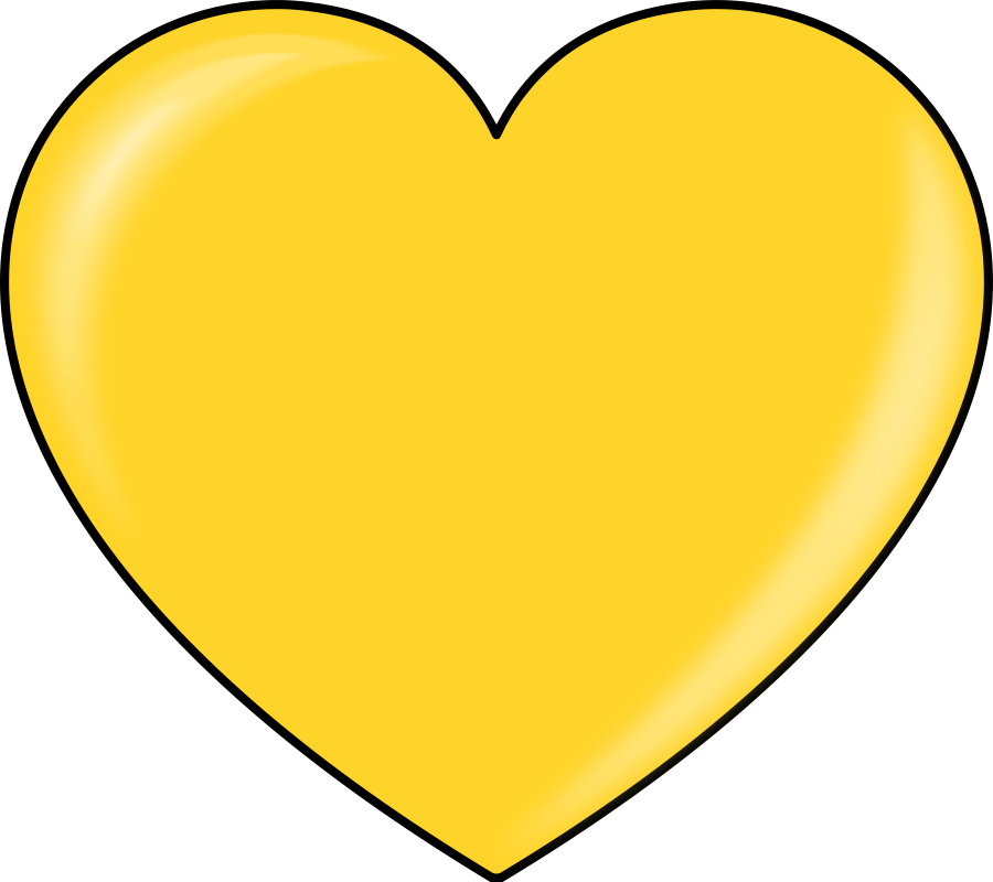 Gold Heart Clipart, vector clip art online, royalty free design 