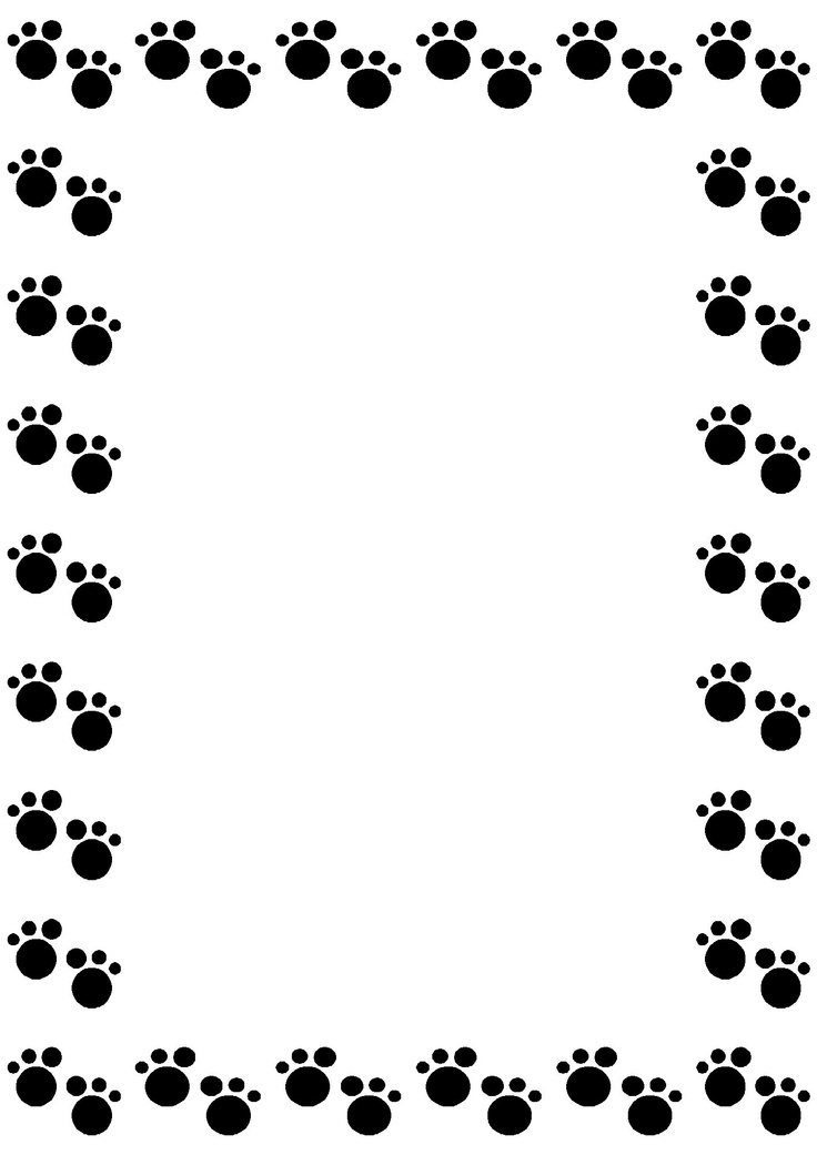 Gallery For  Paw Print Border For Microsoft Word
