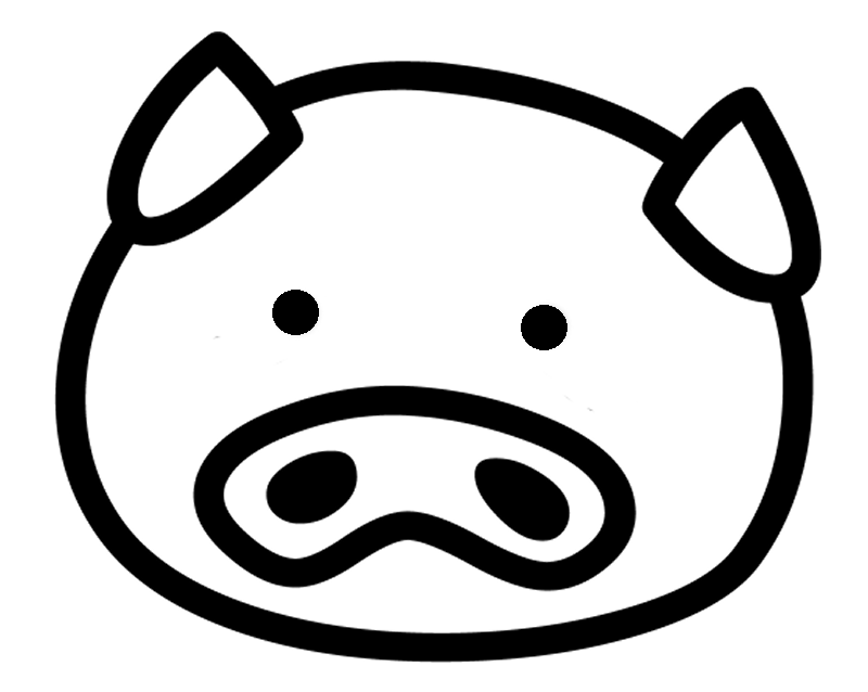 Cartoon Pig Face Clip Art