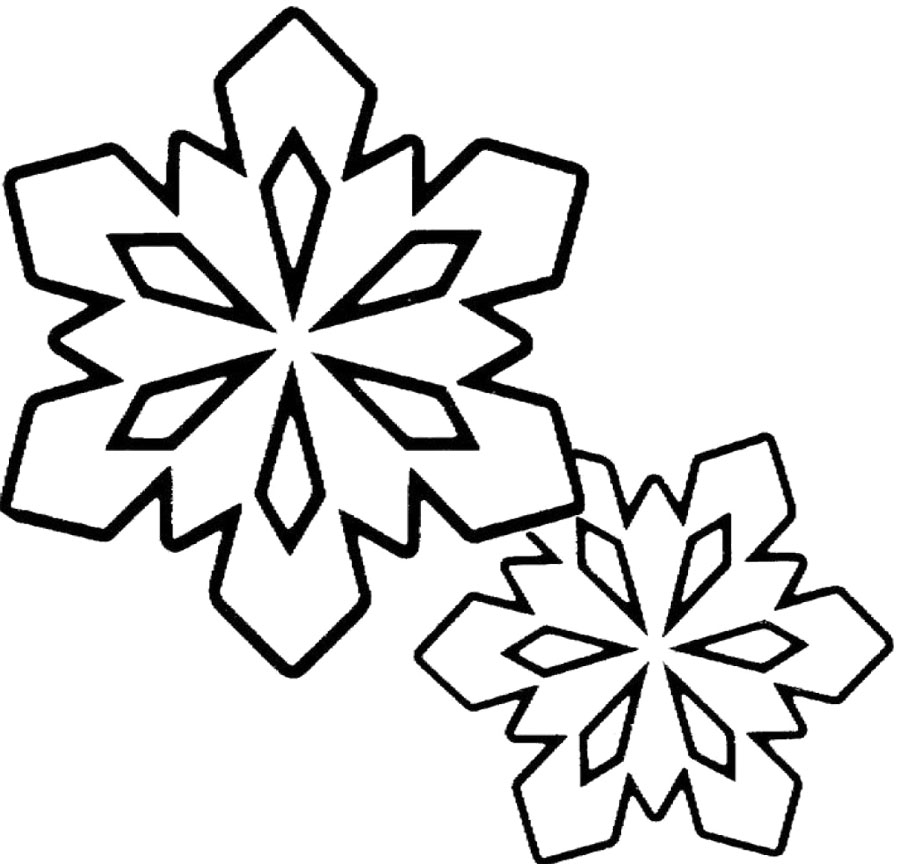 Winter Coloring Pages : Snowflakes Clip Art Black And White Winter 