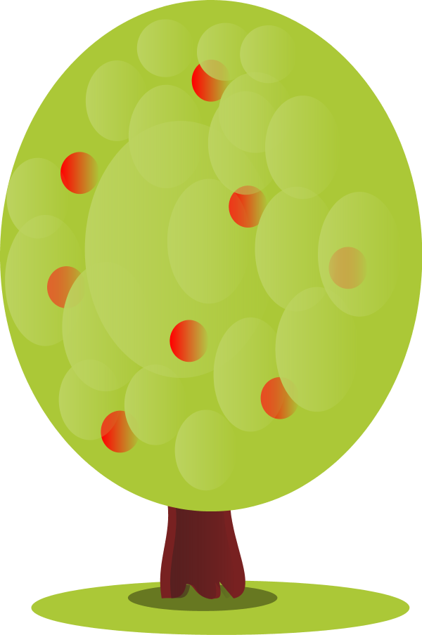 red fruit tree - vector Clip Art