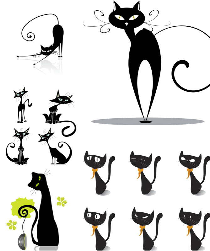 Black cat vector | Vector Graphics Blog