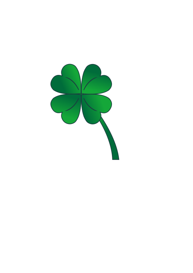 Four leaves clover Clipart, vector clip art online, royalty free 