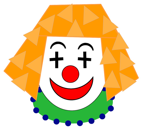 clown face orange hair lge 14 cm | Flickr - Photo Sharing!
