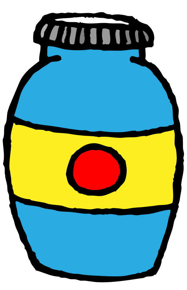 Cartoon Pill Bottle Clipart Icon - Free Icons