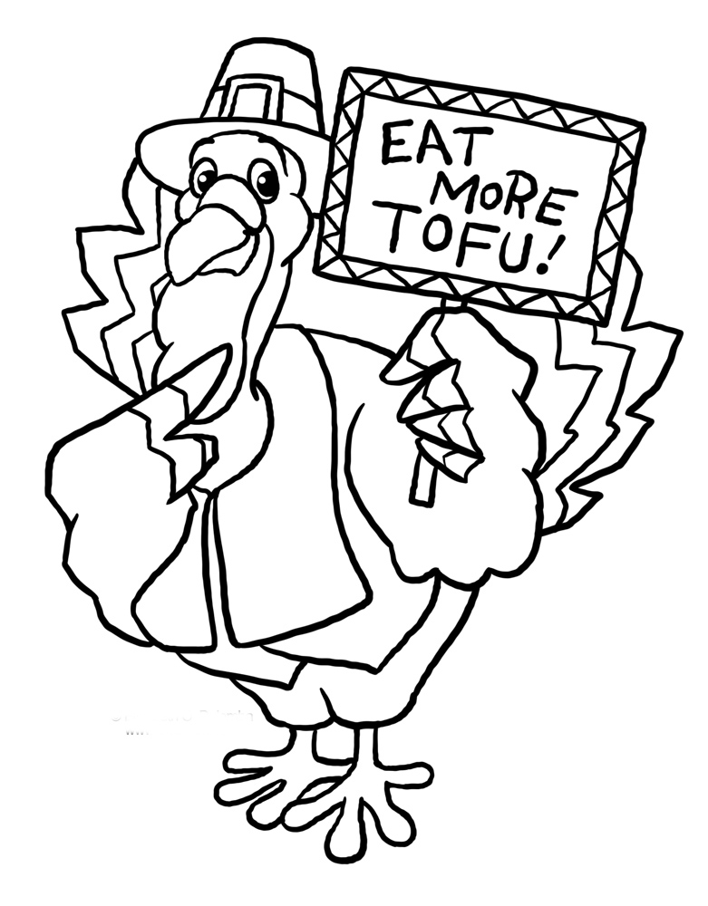 Thanksgiving Coloring Pages: Funny Thanksgiving Turkey Coloring Pages