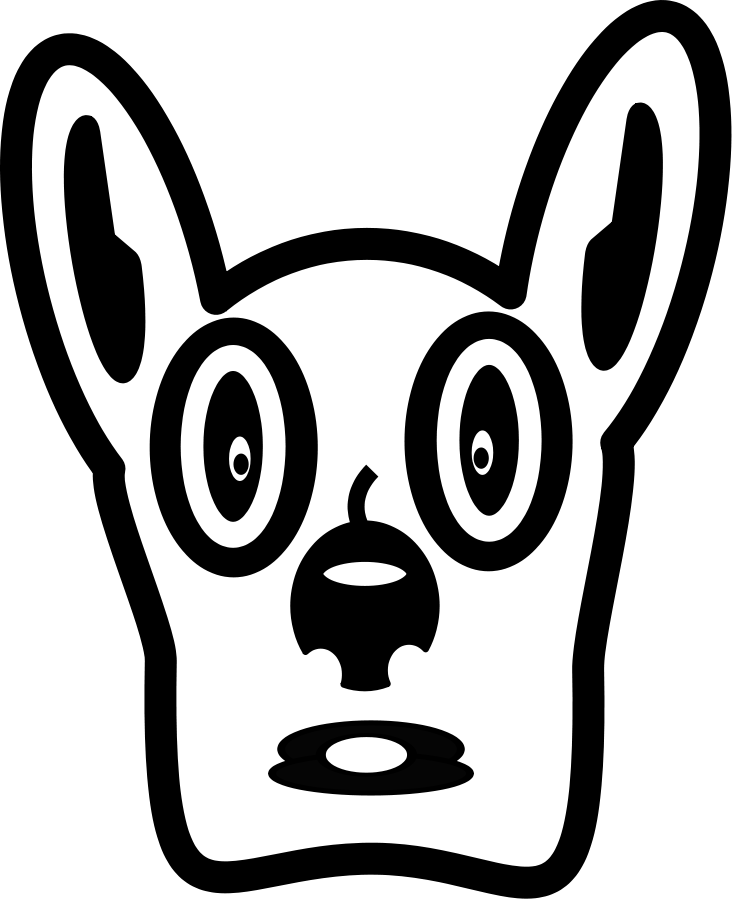 Cartoon Dog Face Clipart, vector clip art online, royalty free 