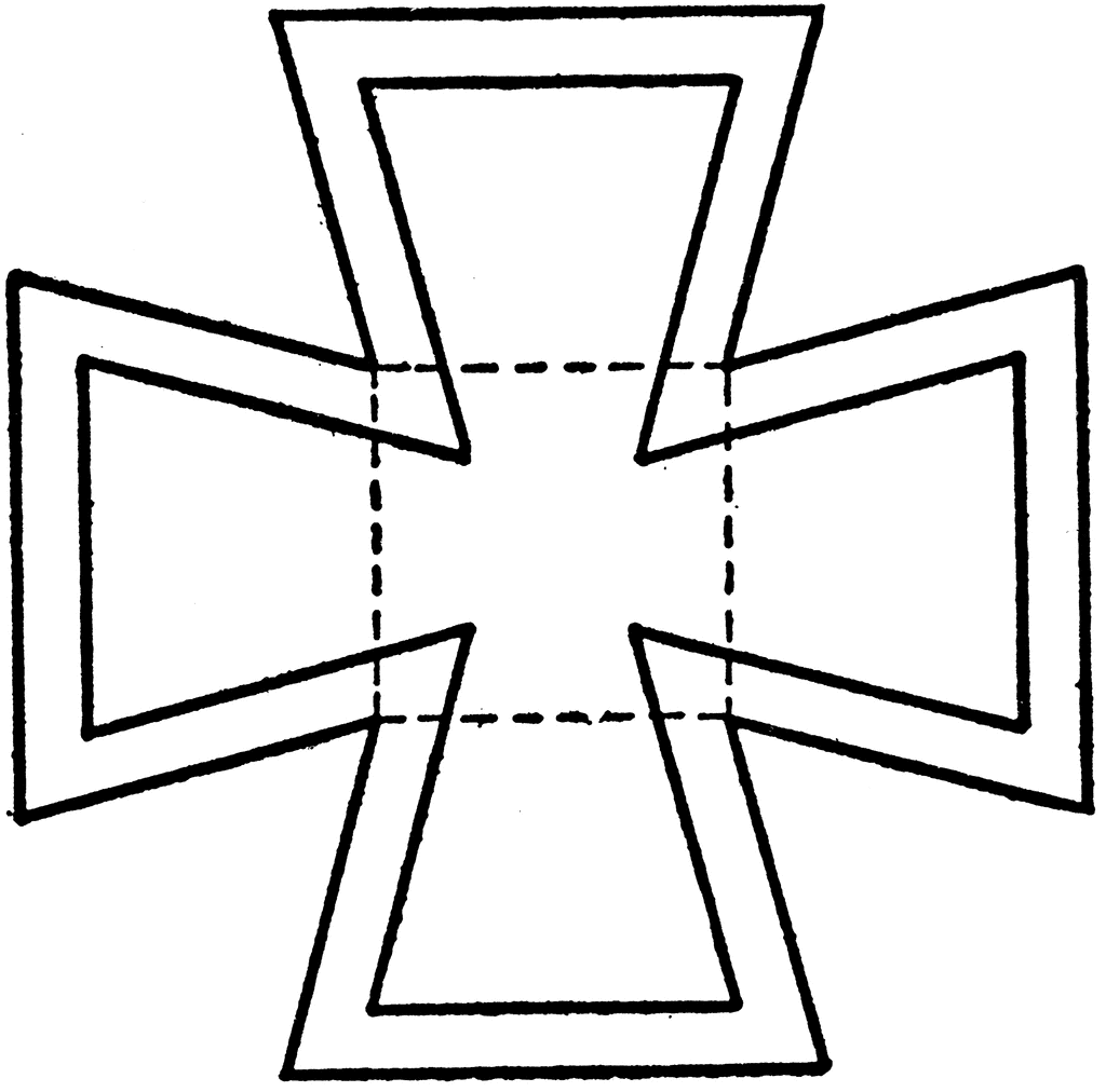 Drawing Maltese Cross using T-square, Spacers, and Triangles 