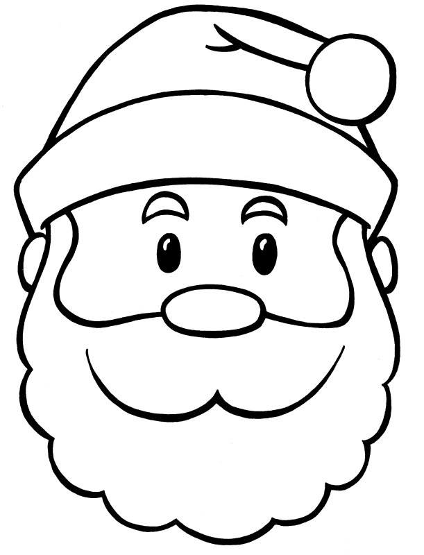 santa face Colouring Pages (page 3)