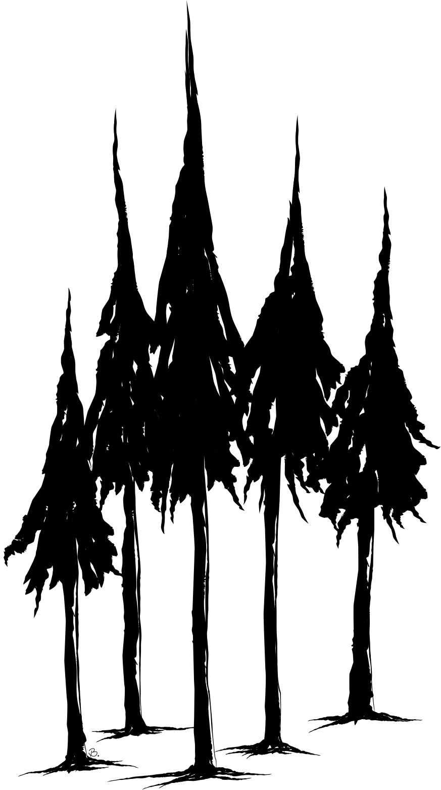 Pix For  Simple Pine Tree Silhouette