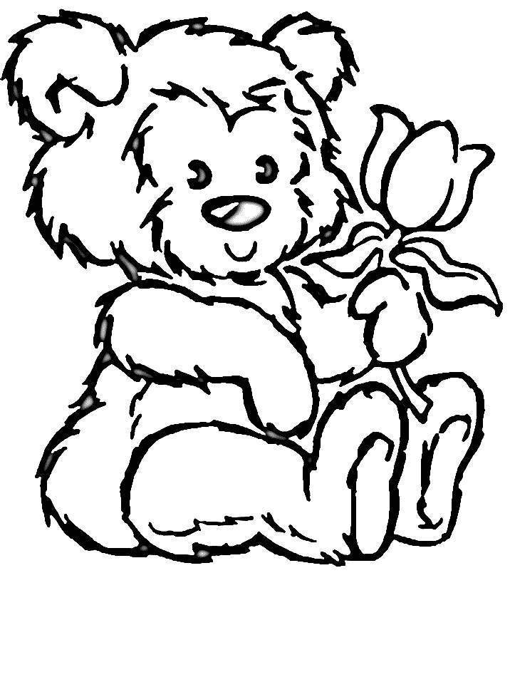 Cartoon Teddy Bear - AZ Coloring Pages