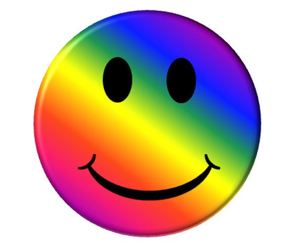 Rainbow Smiley Faces | Rainbow Smiley Face Pocket Mirror Happy 