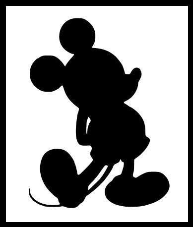 Child Size Disney Inspired Mickey Mouse Silhouette Iron on Vinyl 