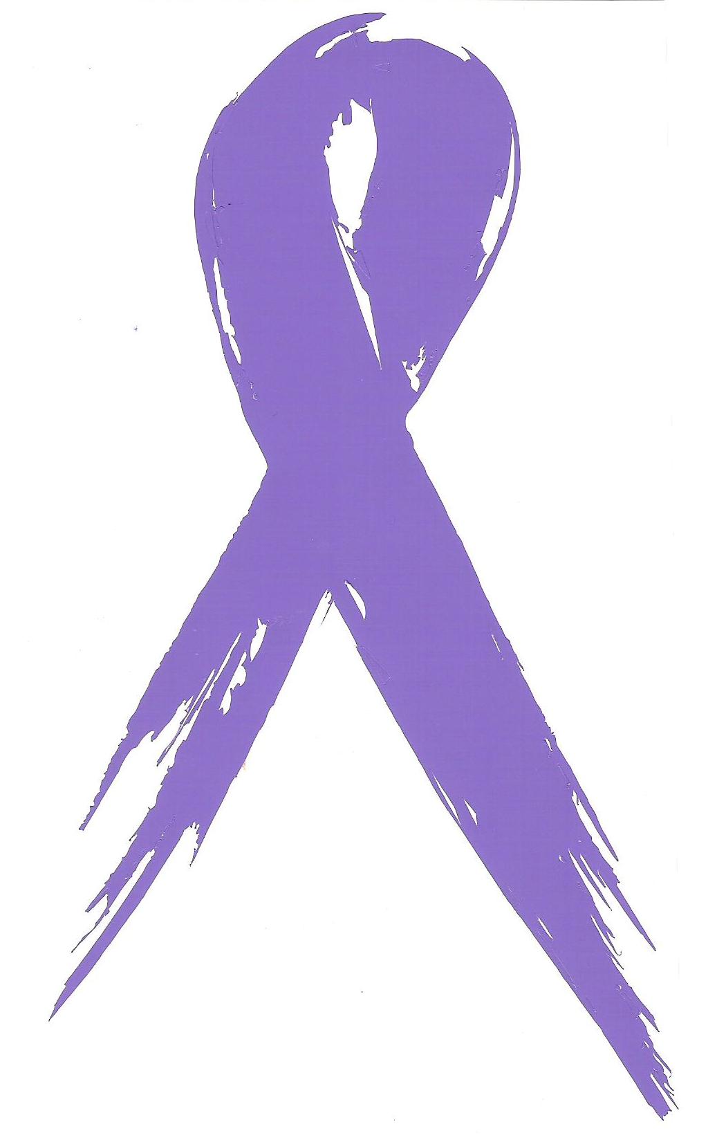 Tattered Cancer Awareness Ribbon Sticker | Angels Making a Difference