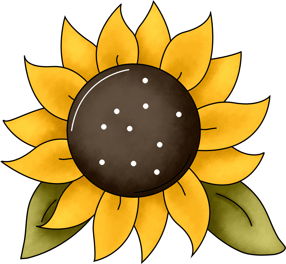 Outline Sunflower Drawing Easy Clip Art Library