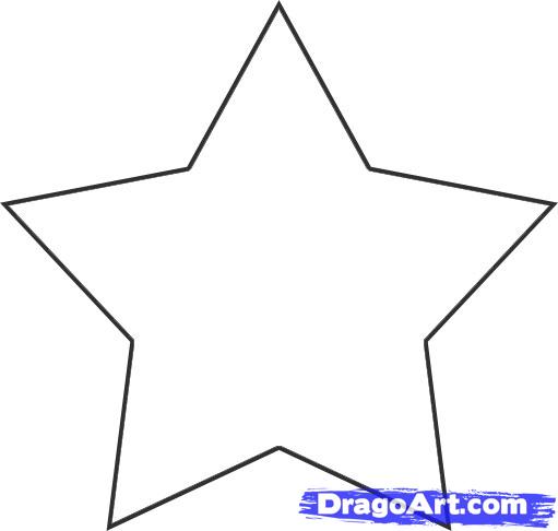 How to Draw an Easy Star, Step by Step, Outer Space, Landmarks 
