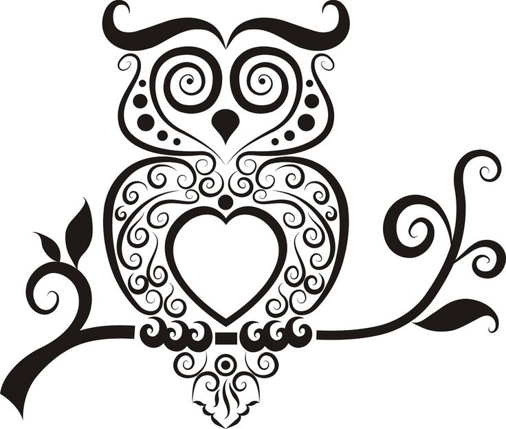 Outline owl | Tattoos | Clipart library
