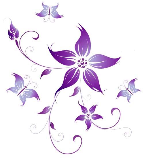 Purple flower | Tattoos | Clipart library