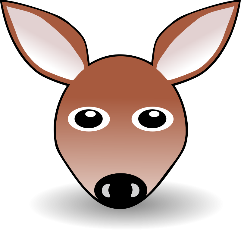 Funny Fawn Face Brown Cartoon Free Vector 
