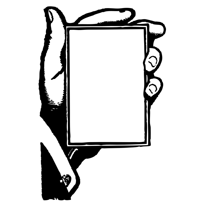 Clipart - hand holding blank card