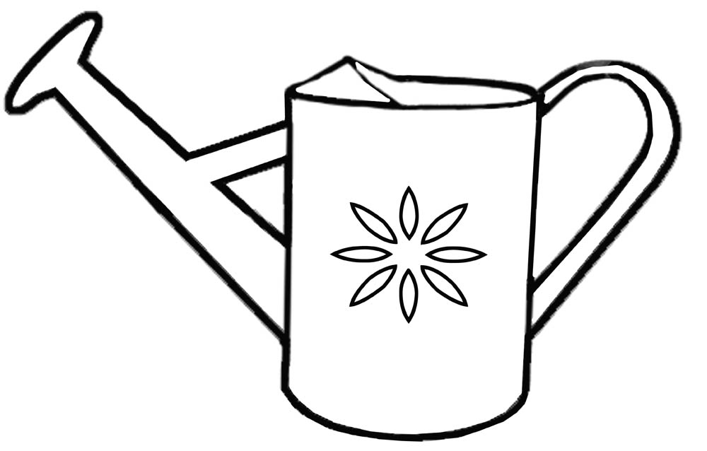 Spring Watering Can Coloring Pages