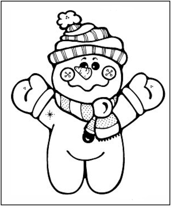 build A snowman Colouring Pages (page 2)