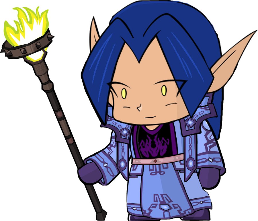 Night elf Priest by Azchara on Clipart library