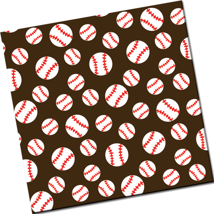 Baseballs - Red  White - 100 Sheets