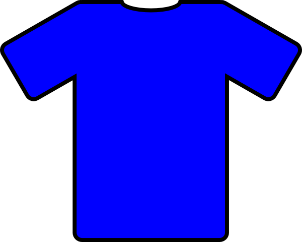 Blue T-shirt clip art - vector clip art online, royalty free 