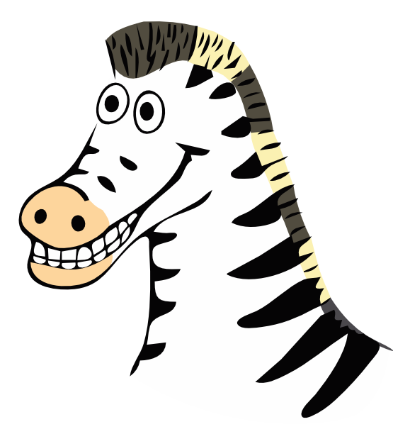 Free Funny Zebra Head Clip Art