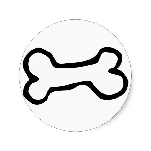 Cute Cartoon Dog Bone Sticker | Zazzle