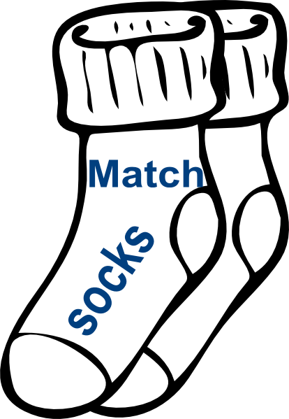Chore: Match Socks clip art - vector clip art online, royalty free 