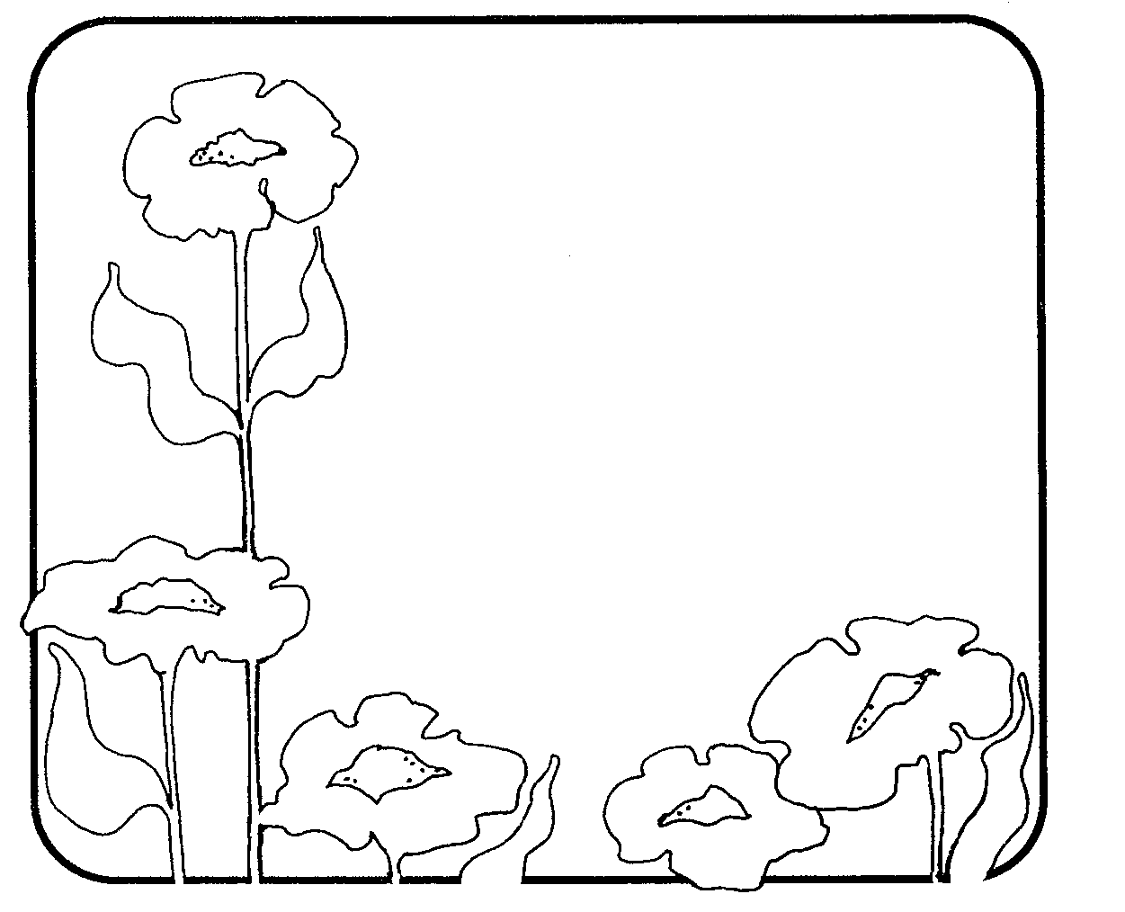 Flower Border Clip Art Black And White | Clipart library - Free 