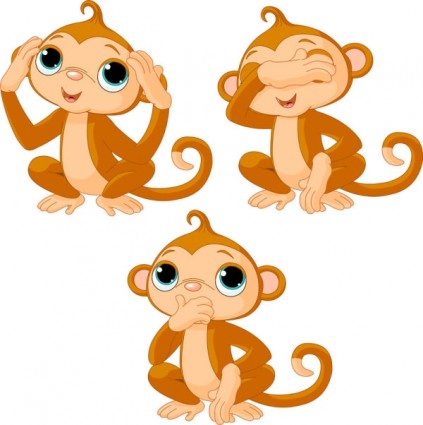 Monkey cartoon image 02 vector Vector cartoon - Free vector for 