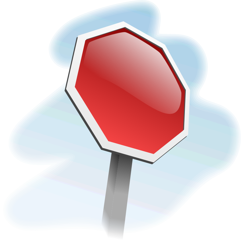 Clipart - stop-sign-angled 01