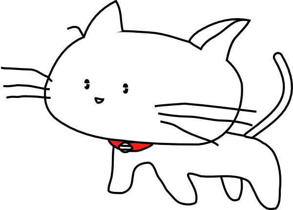 White Cartoon Cat clip art - vector clip art online, royalty free 