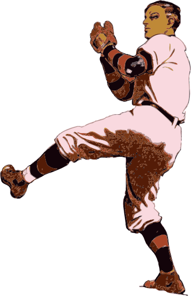 Baseball Pitcher clip art - vector clip art online, royalty free 